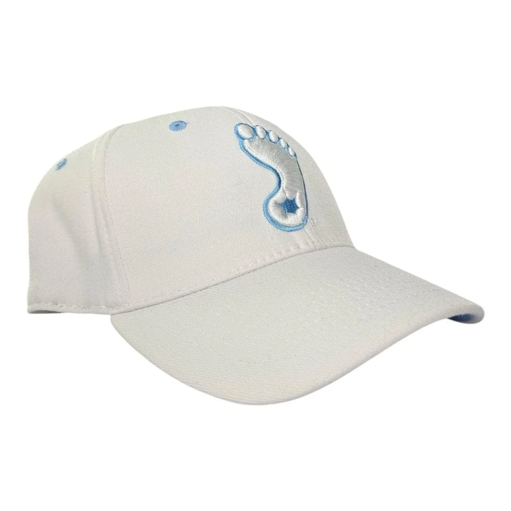 North Carolina Tar Heels UNC Foot Logo White Carolina Blue One Fit Hat Cap